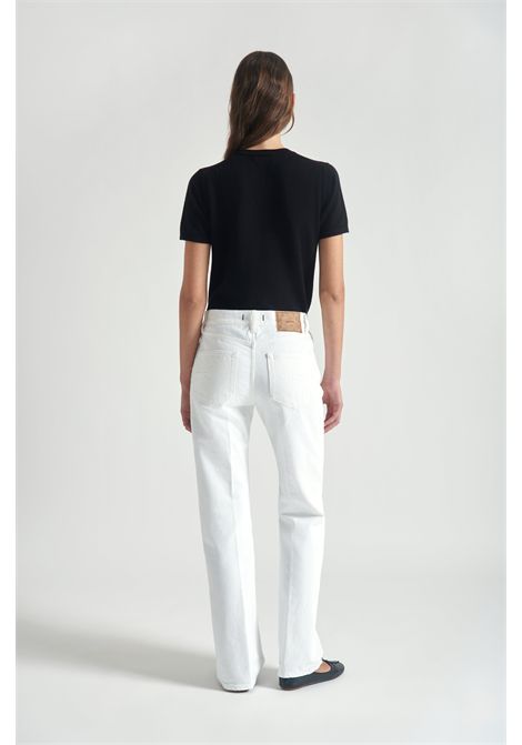 Grifoni Jeans Revel in Denim di Cotone Bianco Donna GRIFONI | Pantalone | G1AC0106OFF WHITE